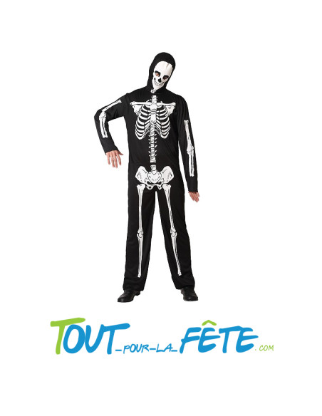 Déguisement squelette taille adulte