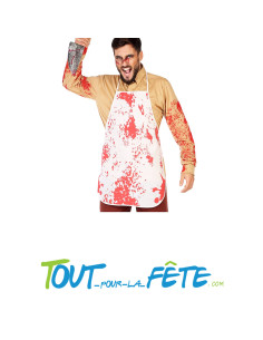 Tablier blanc ensanglanté