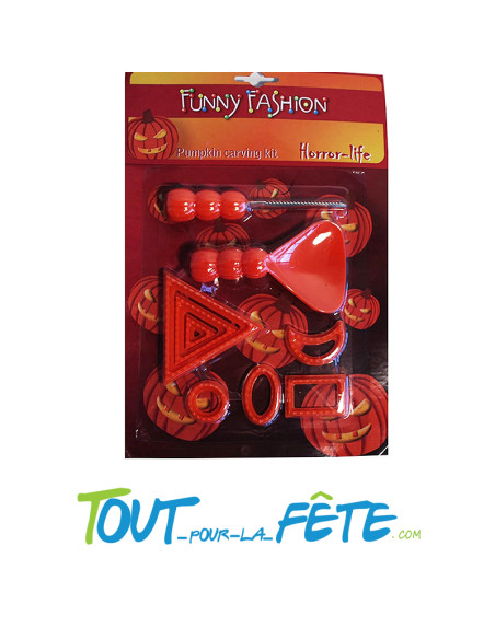 Kit de sculpture de citrouille 9 pièces