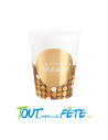 Lot de 10 gobelets bonne année disco or 27 cl
