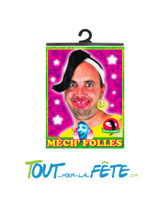 Bandeau et mèche longue noir 2