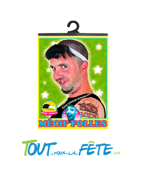 bandeau et mèche courte noir