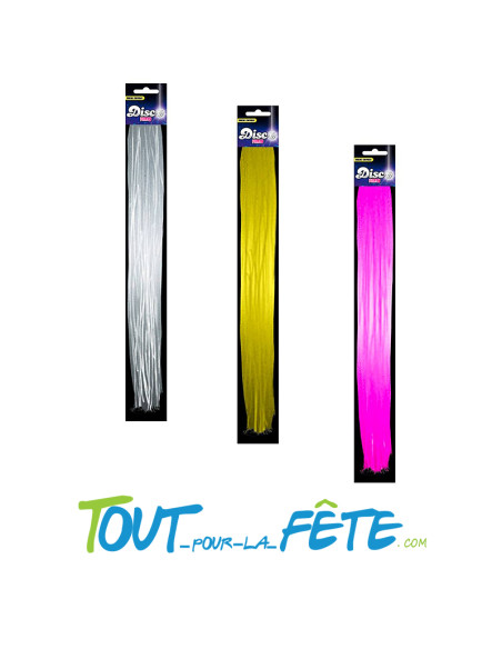 Mèche de cheveux brillante Disco party 38 cm