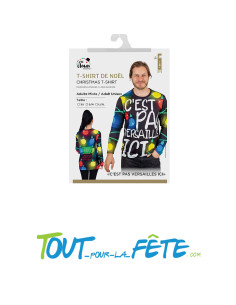 T-shirt de Noel taille adulte mixte L/XL "C'est pas versailles ici" 2