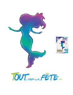 Ballon aluminium forme Sirène 132cm 2
