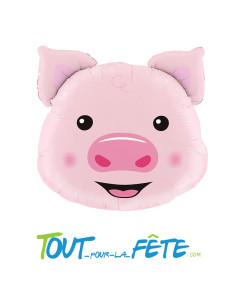 Ballon aluminium tête  de cochon 76 cm