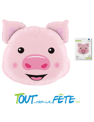 Ballon aluminium tête  de cochon 76 cm