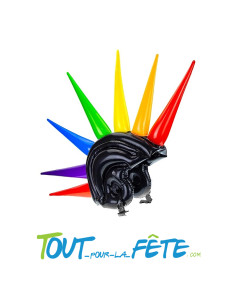 Casque gonflable a pics multicolore