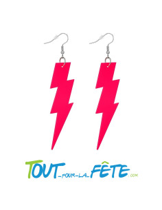 Boucles d'oreilles fluo éclair année 80 2