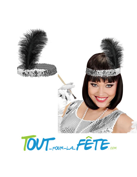 Bandeau Charleston ( noir - or - argent )