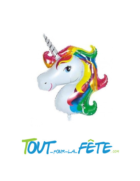 Ballon aluminium forme Licorne 108x 125 cm