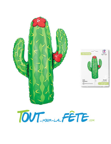 Ballon aluminium cactus 97 cm