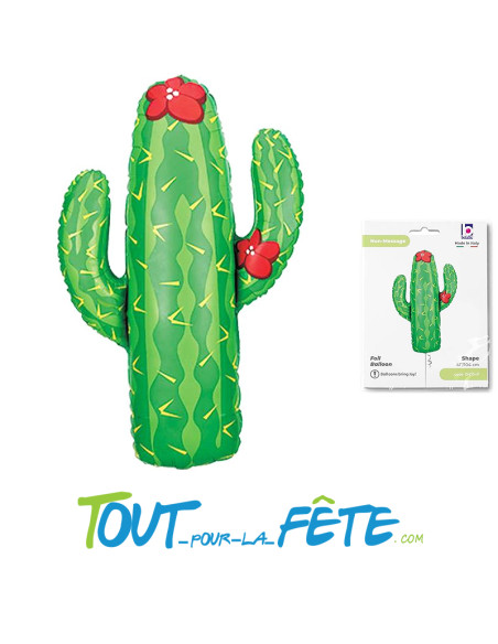 Ballon aluminium cactus 97 cm