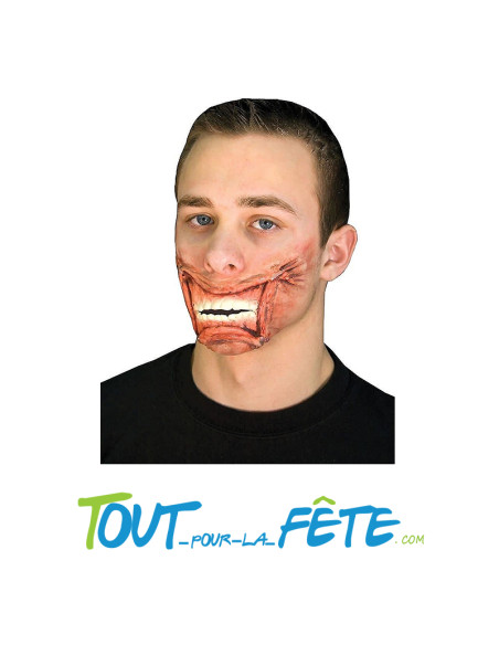Effet bouche agrafé avec colle adhésif
