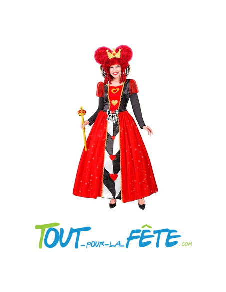 Déguisement de Reine de coeur taille adulte