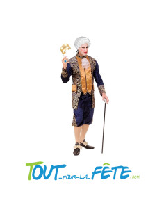 Déguisement marquis bleu et doré