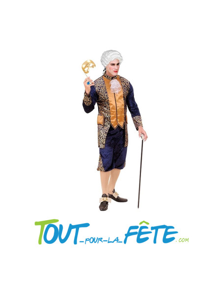 Déguisement marquis bleu et doré