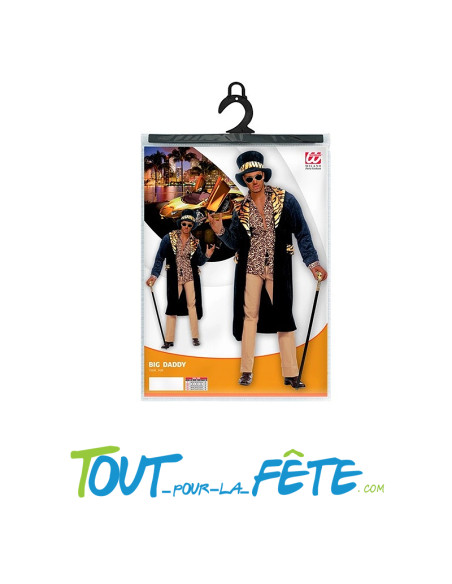 Déguisement big daddy ( manteau + chapeau leopard ) taille XL