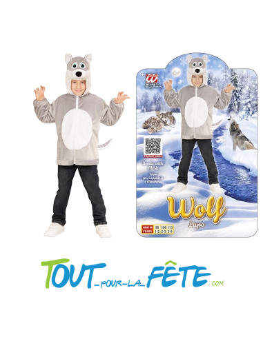 Déguisement de loup avec capuche pour bébé 1 an - 2 ans
