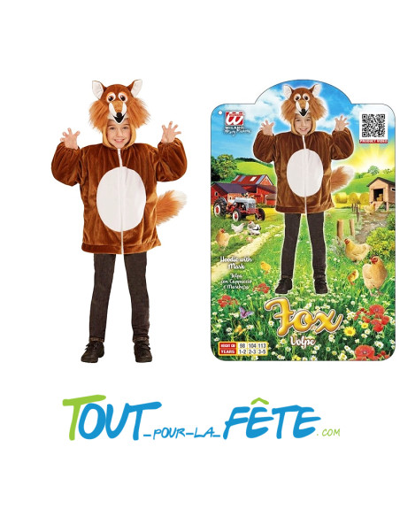Déguisement de renard avec capuche pour bébé 1 an - 2 ans