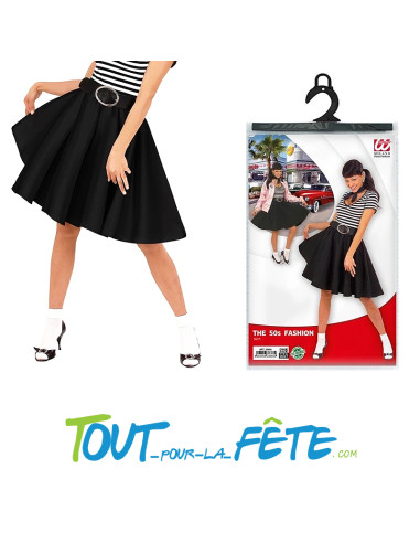Jupe noir rock 'n' roll taille M