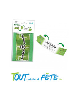 Lot de 6 cartes d'invitations football 2