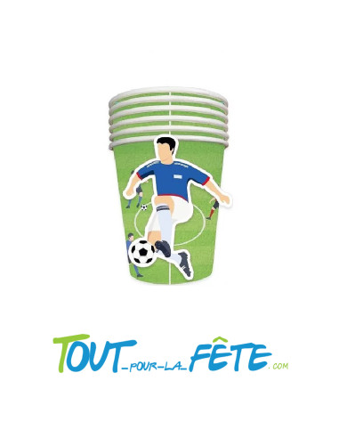 Lot de 6 gobelets football