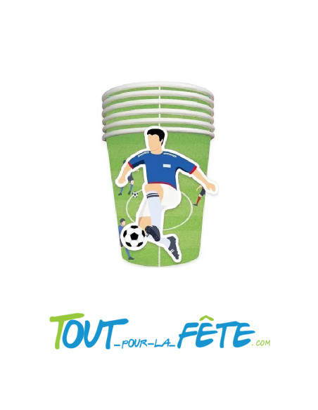 Lot de 6 gobelets football