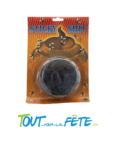 Faux caca gluant avec mouches 55g farce et attrape