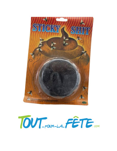 Faux caca gluant avec mouches 55g farce et attrape
