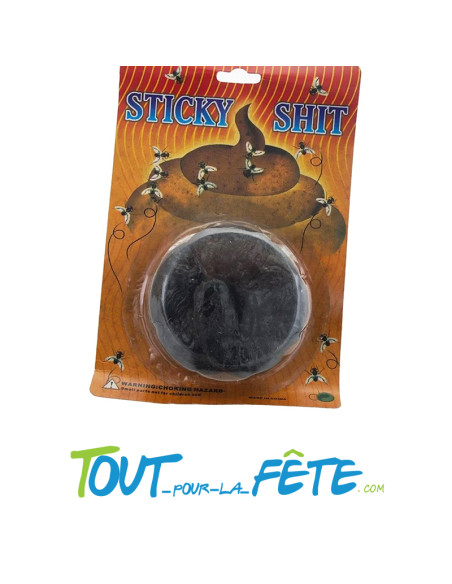 Faux caca gluant avec mouches 55g farce et attrape