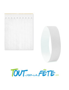 Bracelets festival évènementielles / tyvek 19mm BLANC 2