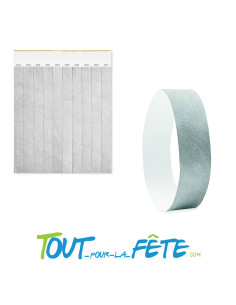 Bracelets festival évènementielles / tyvek 19mm ARGENT 2