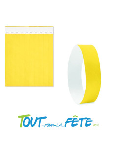 Bracelets festival évènementielles / tyvek 19mm JAUNE 2