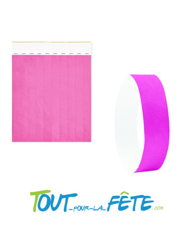 Bracelets festival évènementielles / tyvek 19mm ROSE