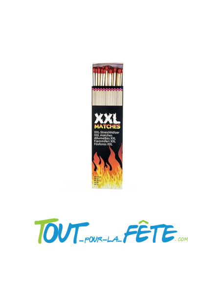 Lot de 40 allumettes XXL 20cm