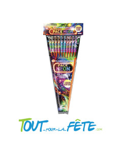 Lot de 10 fusées electron neon fluo flashy