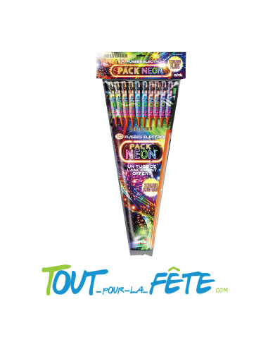 Lot de 10 fusées electron neon fluo flashy