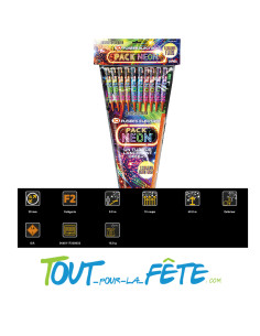 Lot de 10 fusées electron neon fluo flashy 2