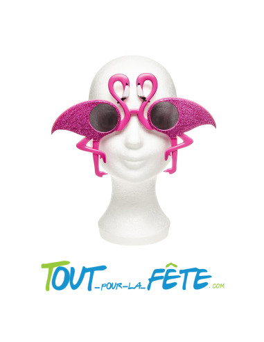 Lunettes flamant rose a paillette rose