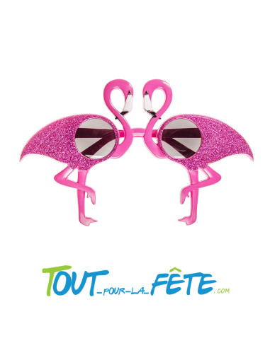 Lunettes flamant rose a paillette rose
