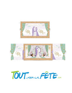 Carte 3D "Félicitation pour votre mariage"
