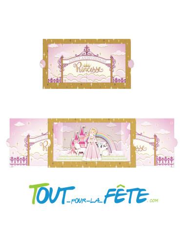 Carte 3D joyeux anniversaire "Princesse"