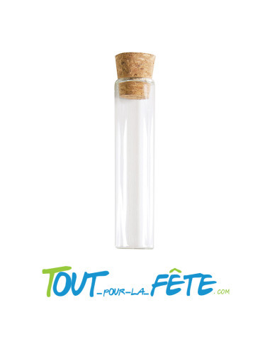 Eprouvette avec bouchon de liège 10cm