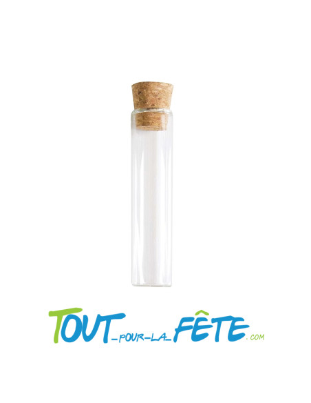 Eprouvette avec bouchon de liège 5 cm