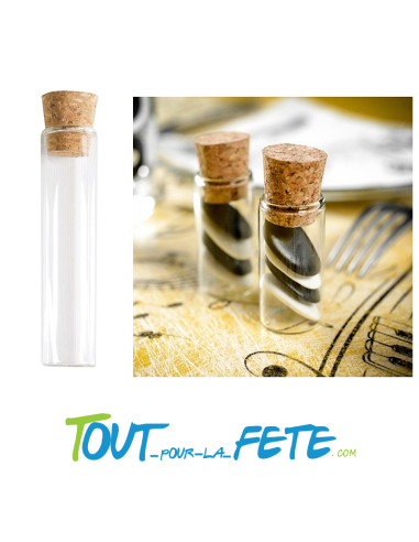 Eprouvette avec bouchon de liège 5 cm