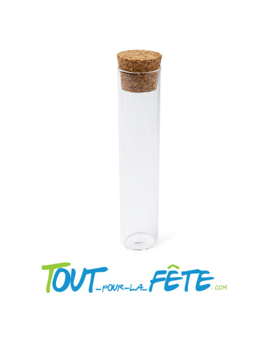 Eprouvette avec bouchon de liège 12cm
