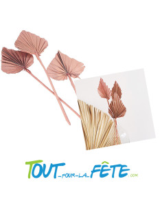 Lot de 10 feuilles de palmier découpées 55cm rose désert 2