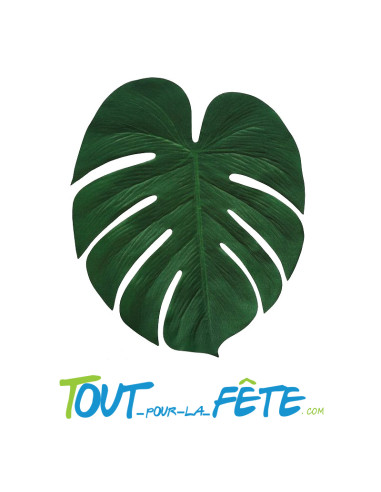 Lot de 4 feuilles tropicales grand modèle