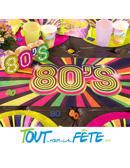 Chemin de table année 80 multicolore